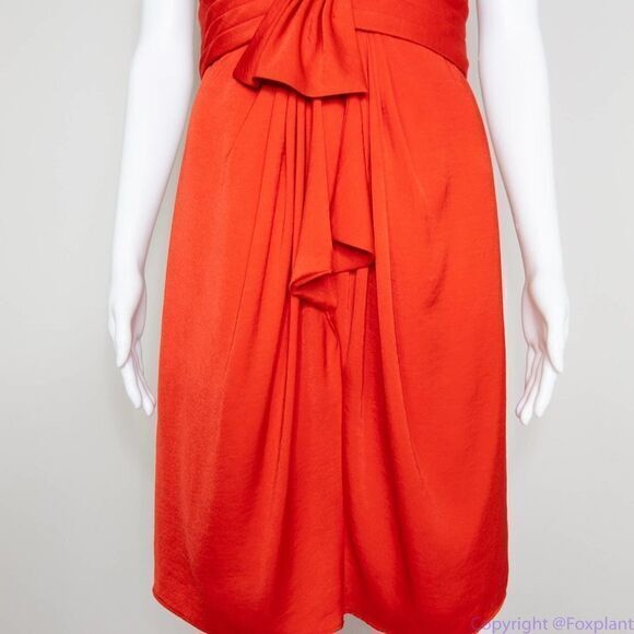 BCBGMaxAzria Palais One Shoulder‎ Cocktail Prom Dress, jewel red, size 8 - Picture 7 of 16